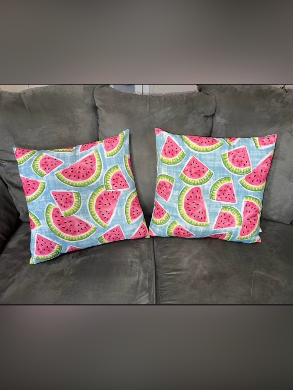 2 Watermelon Pillows